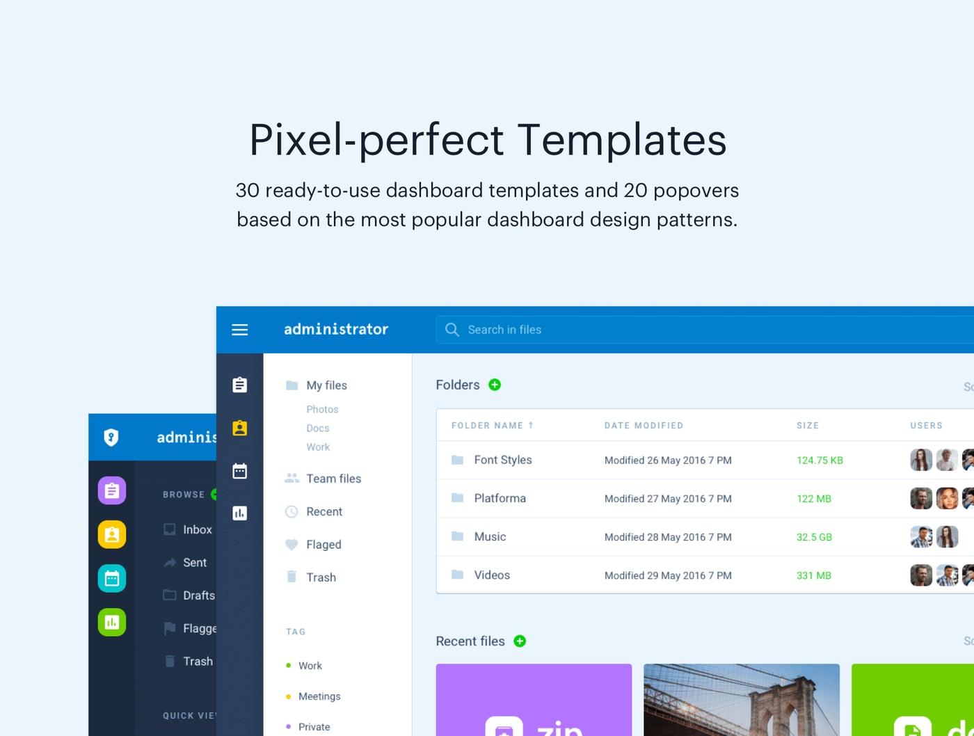 Administrator - Premium XD Dashboard UI Kit