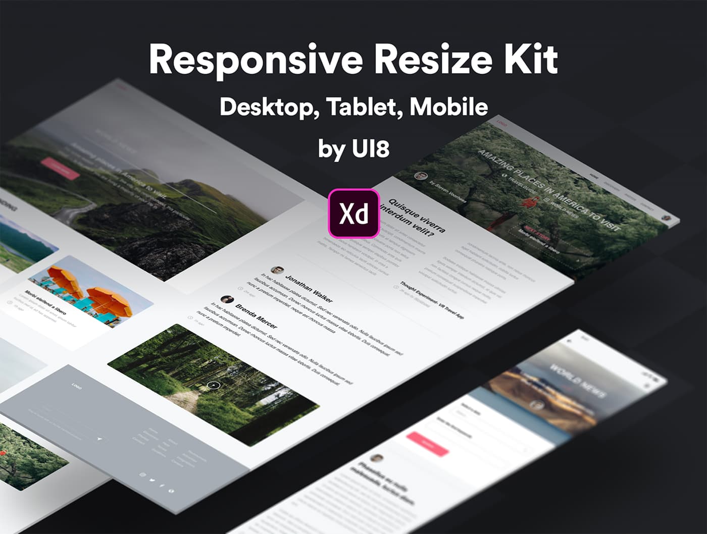 Responsive Resize Free UI Kit