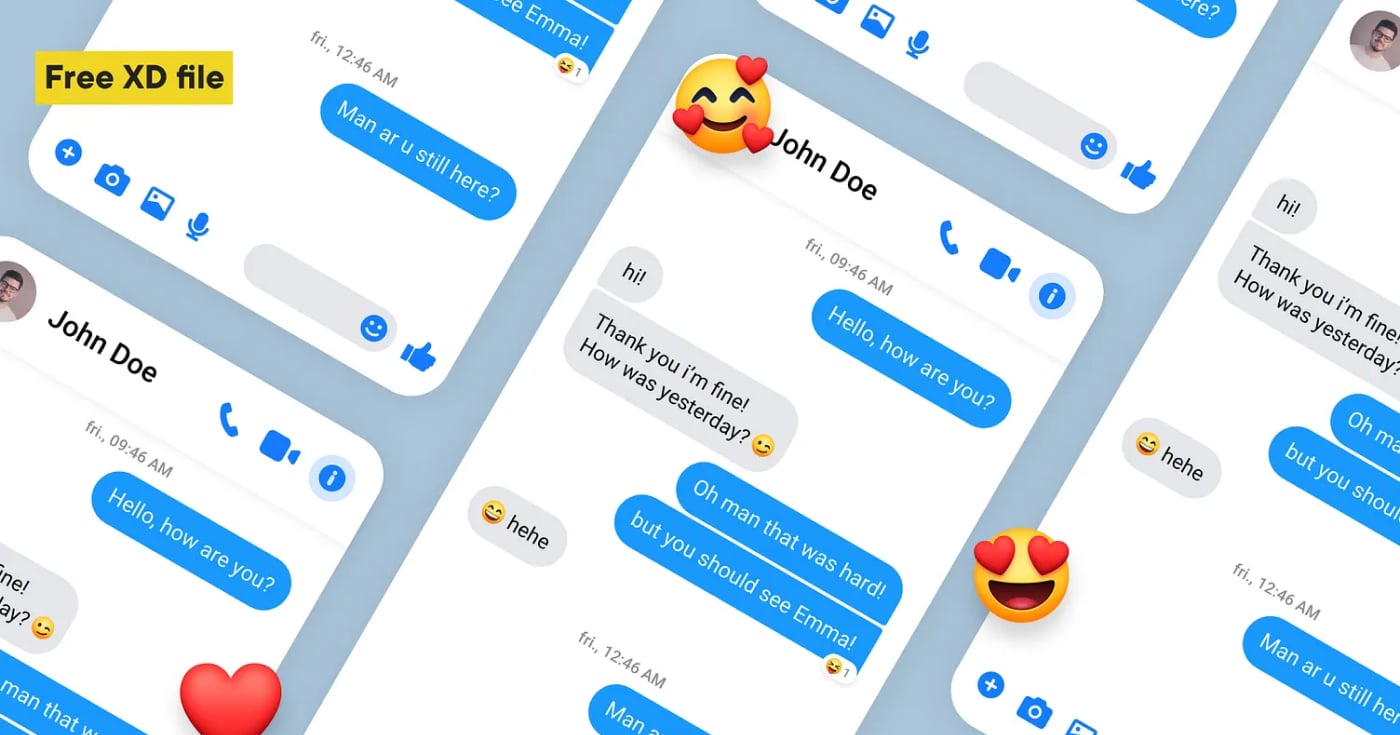 Adobe XD Messenger Template