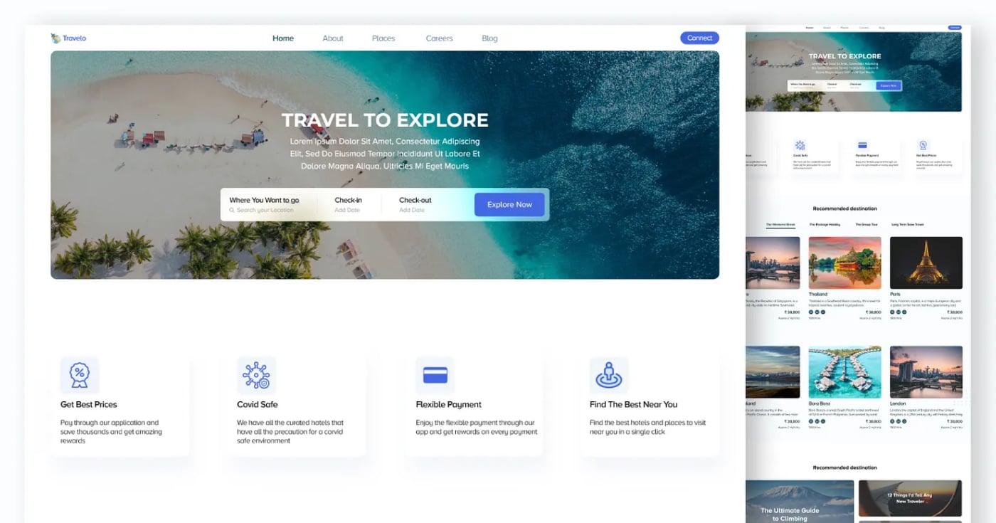 Adobe XD Travel Templates & UI Kits