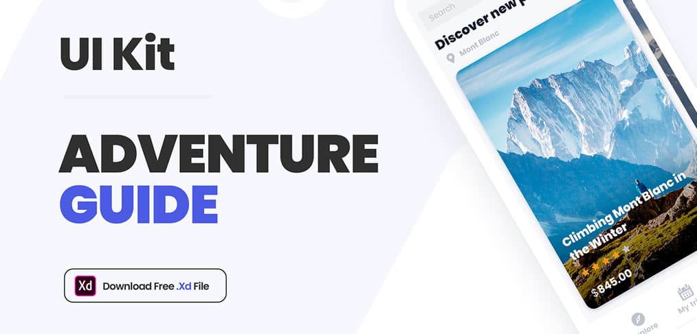 Adventure Guide XD Free UI Kit