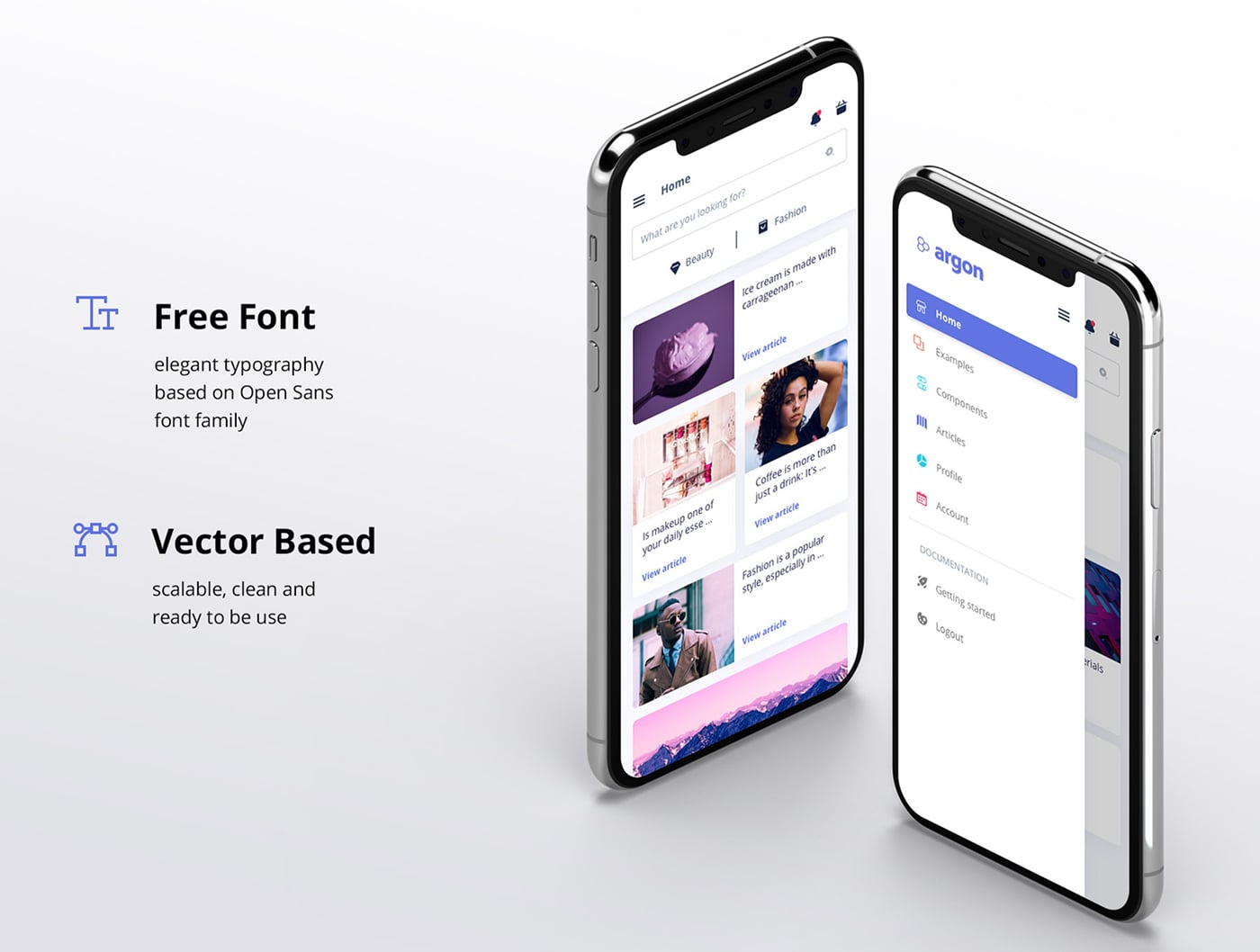Argon - Free XD Mobile UI Kit