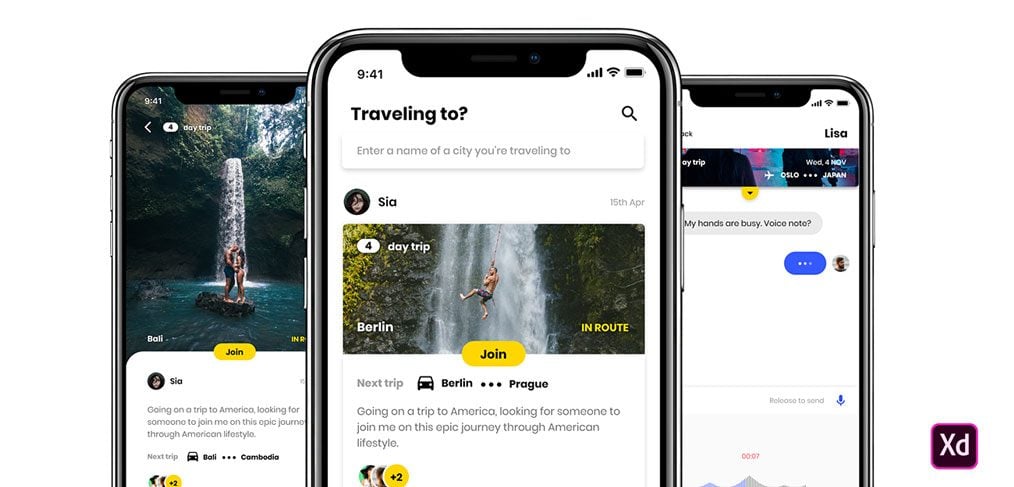 Backpack – Free UI Kit for XD