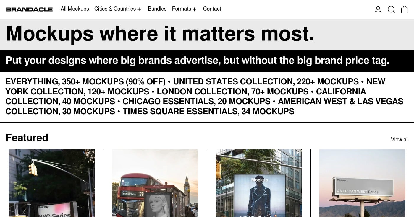 Brandacle homepage