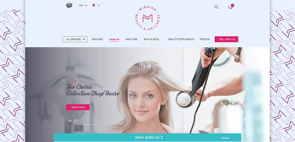 Cosmetics Ecommerce XD Template