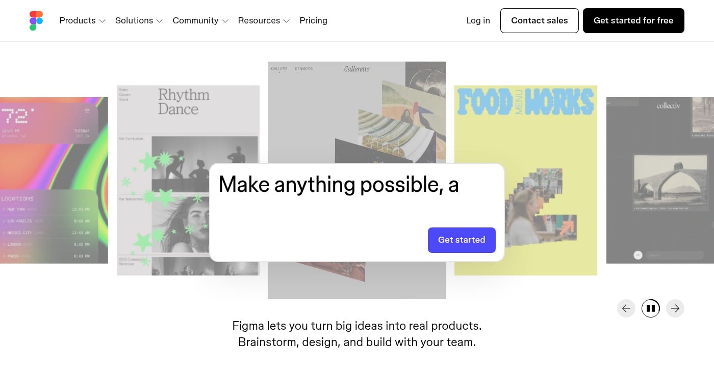 Figma design tool interface