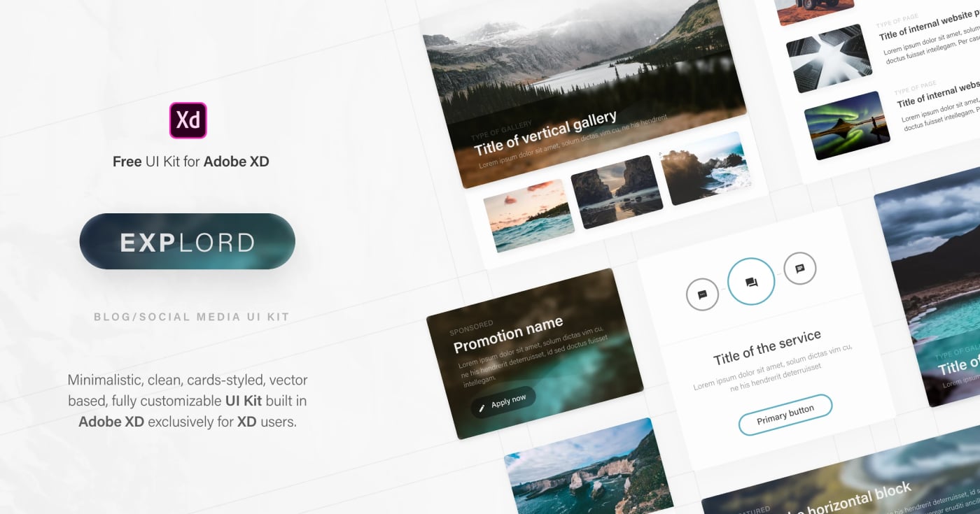 Free Adobe XD UI Kits