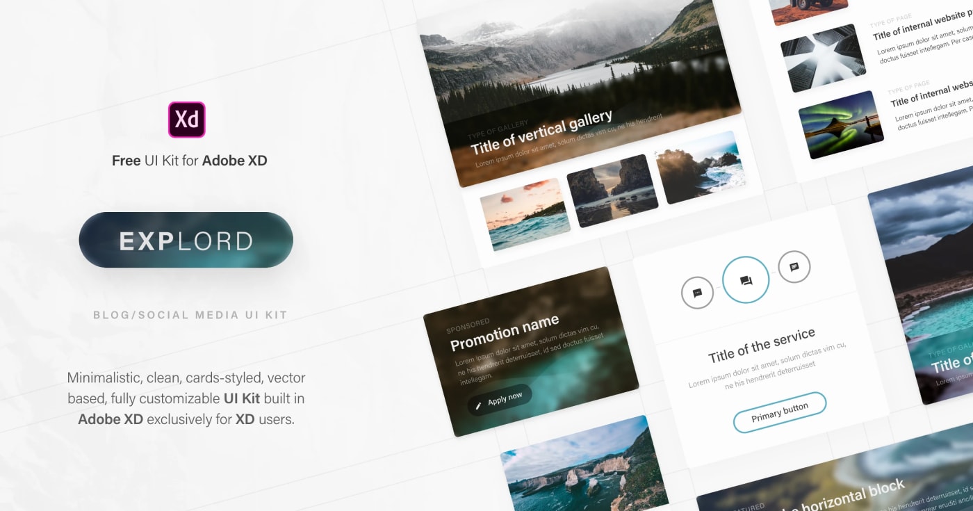 Free Adobe XD UI Kits