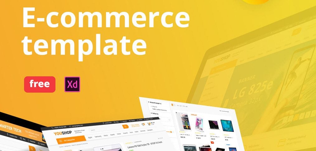Free Ecommerce Adobe XD Template