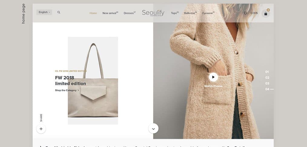 Free Fashion Ecommerce XD Template