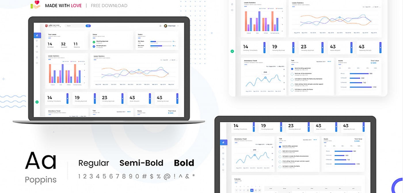 Free HR Stats Dashboard for XD
