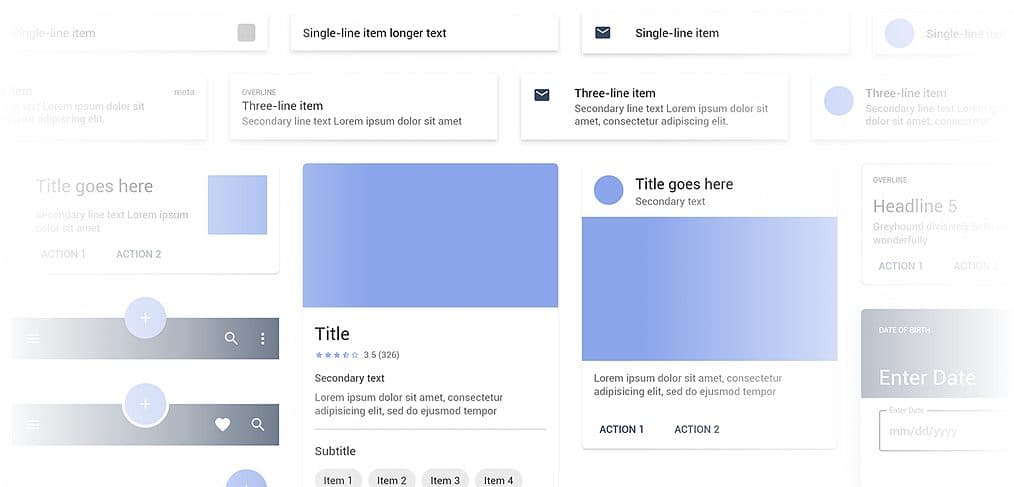 Free XD Material Design UI Kit