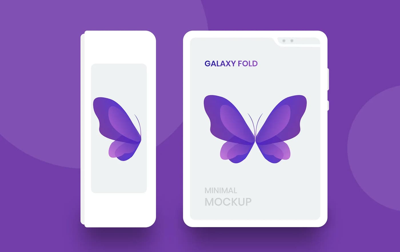 Galaxy Fold White XD Mockup