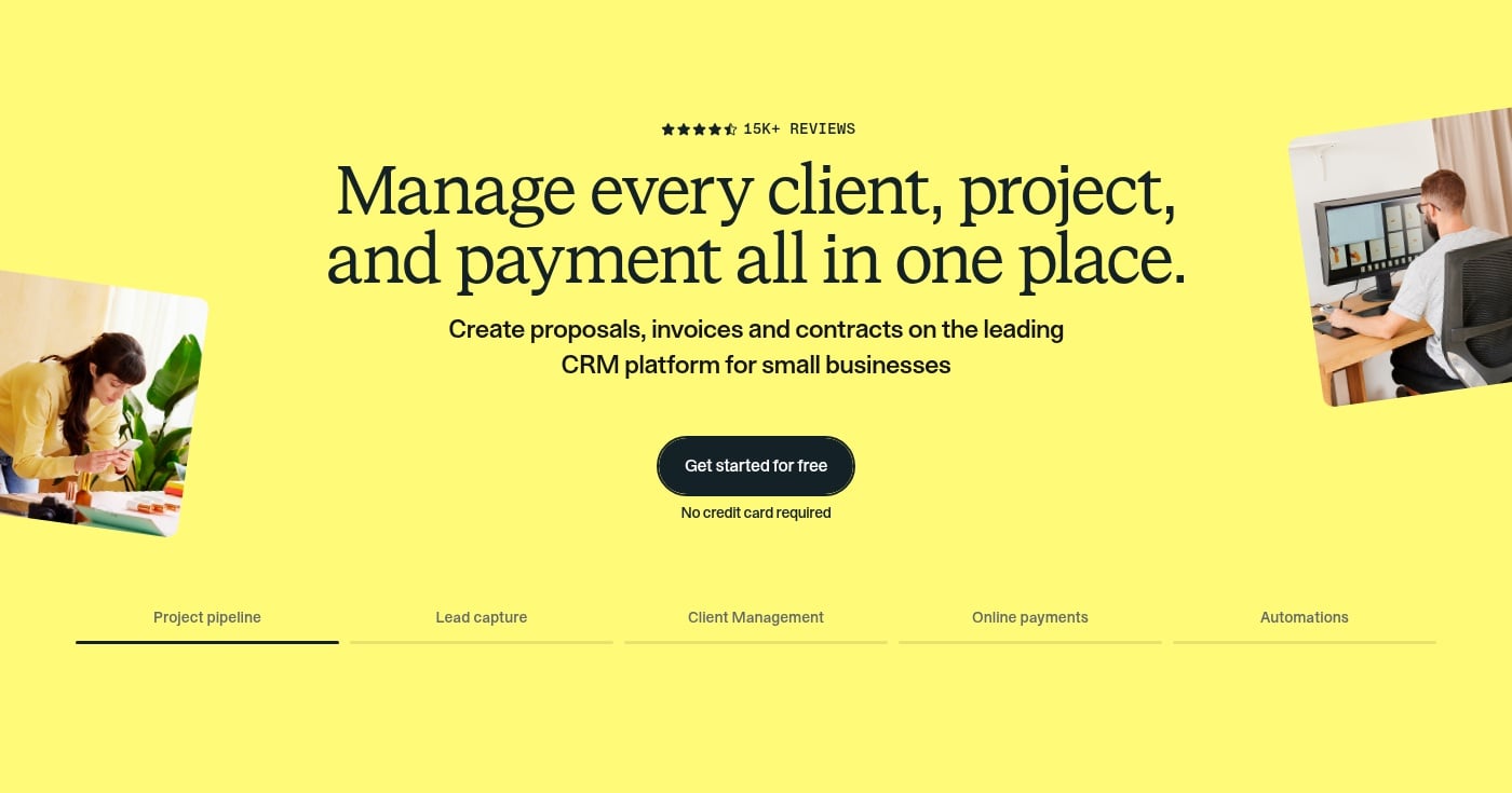 HoneyBook clientflow dashboard