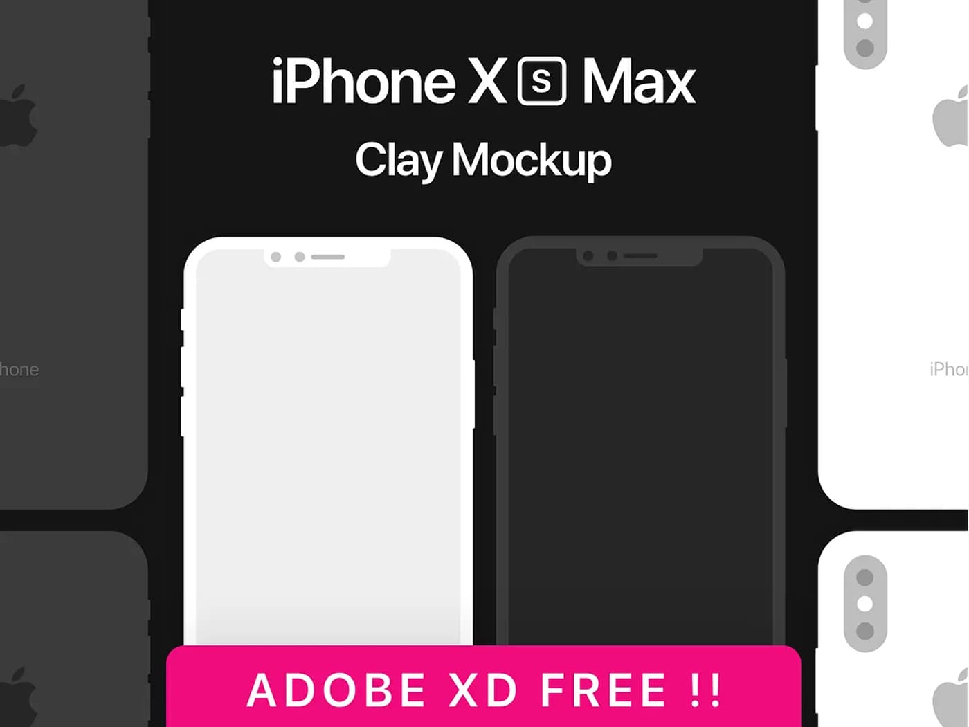 iPhone XS Max (Clay Mockup)