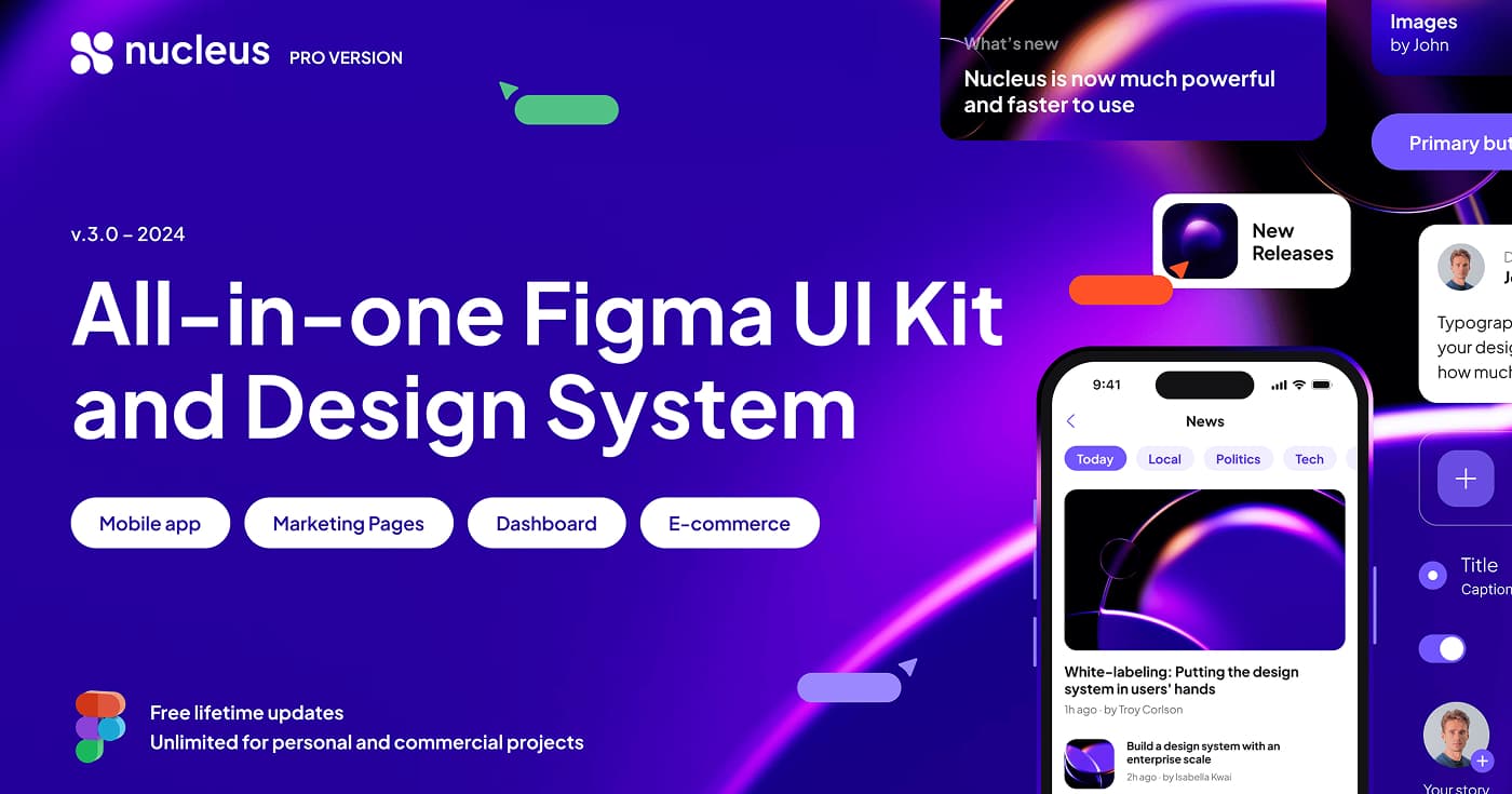 Nucleus UI PRO Kit for Figma