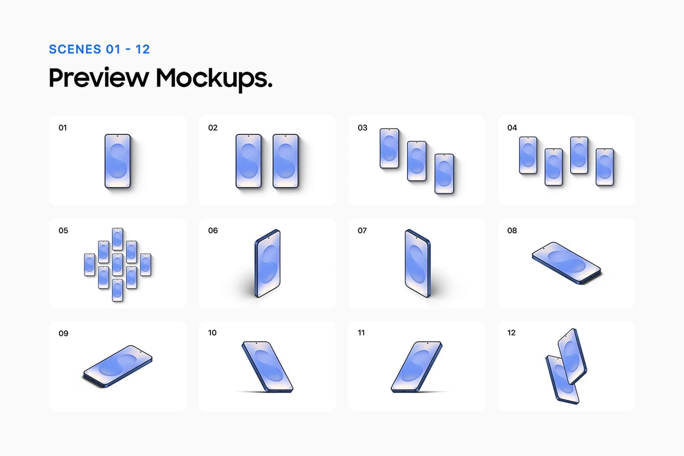 Samsung Galaxy S25 Mockups Scenes Preview