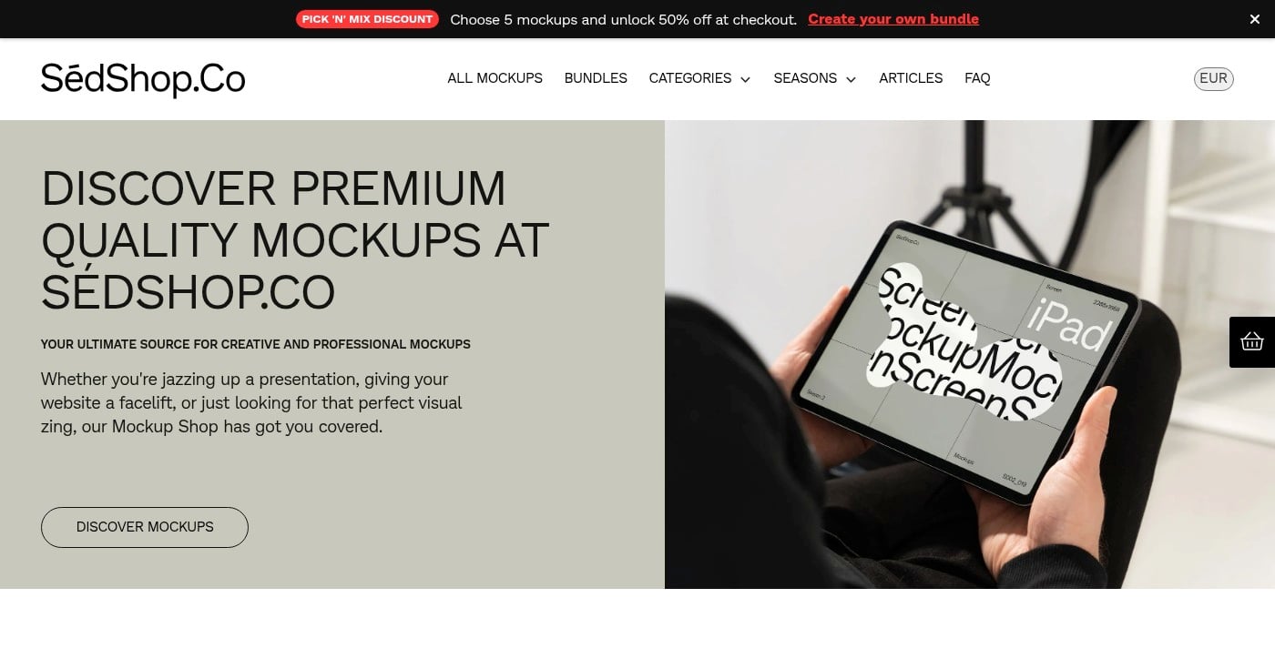 Sedshop homepage