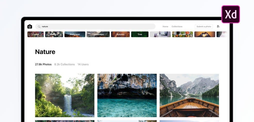 Unsplash Website Template Freebie