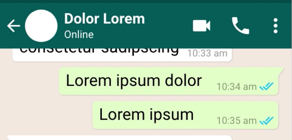 WhatsApp Chat UI Adobe XD