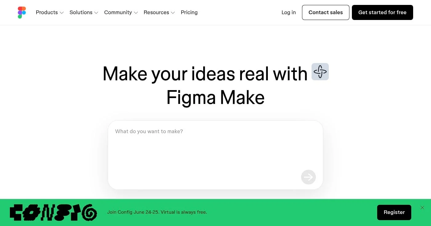 Figma Make prompt-to-UI interface generating screen layouts