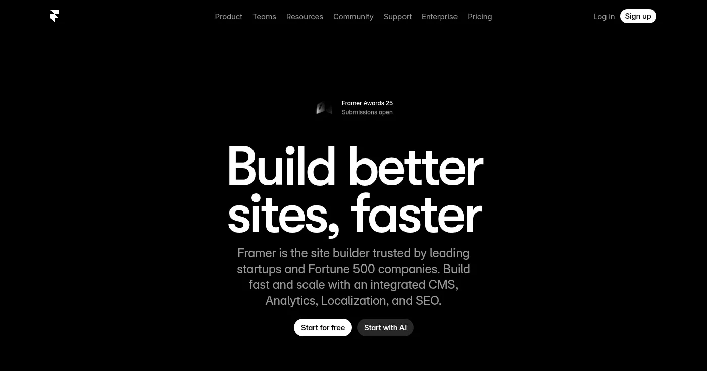 Screenshot of Framer