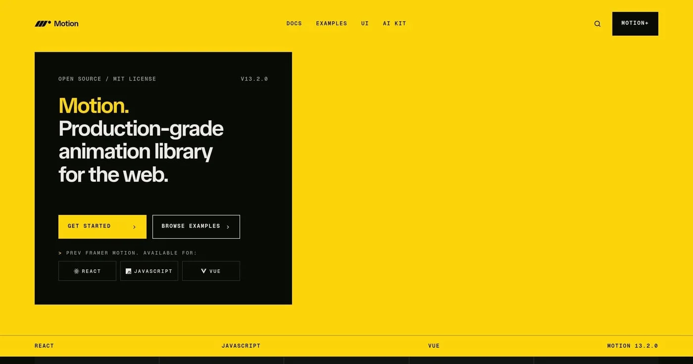 Motion homepage