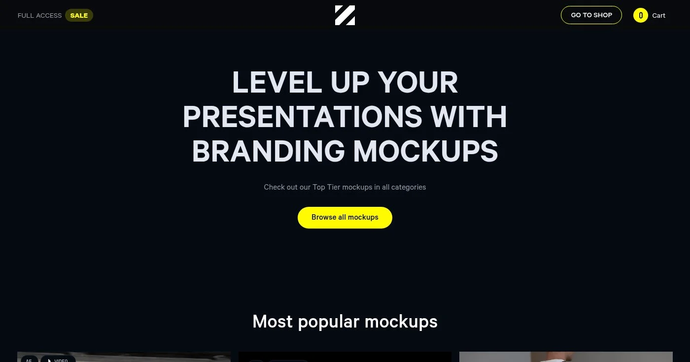 Hazard Mockups homepage