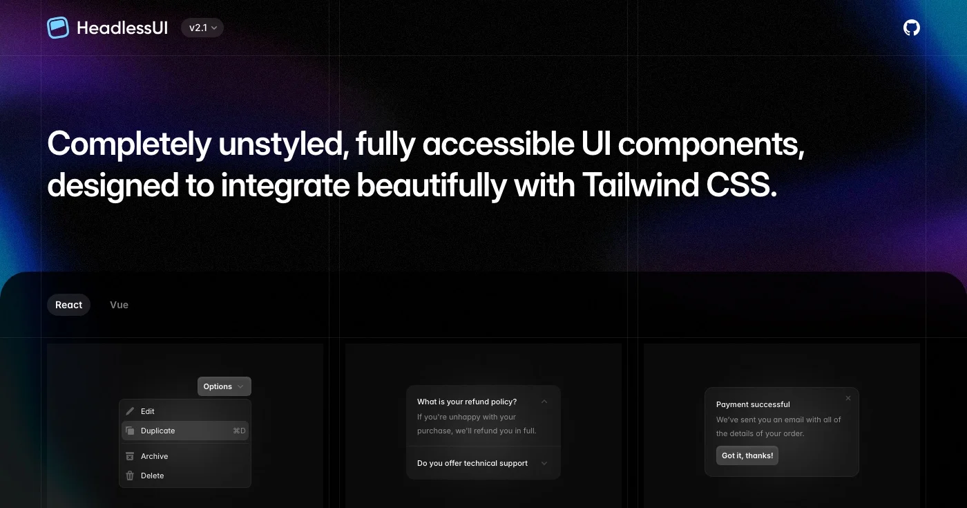 Headless UI homepage