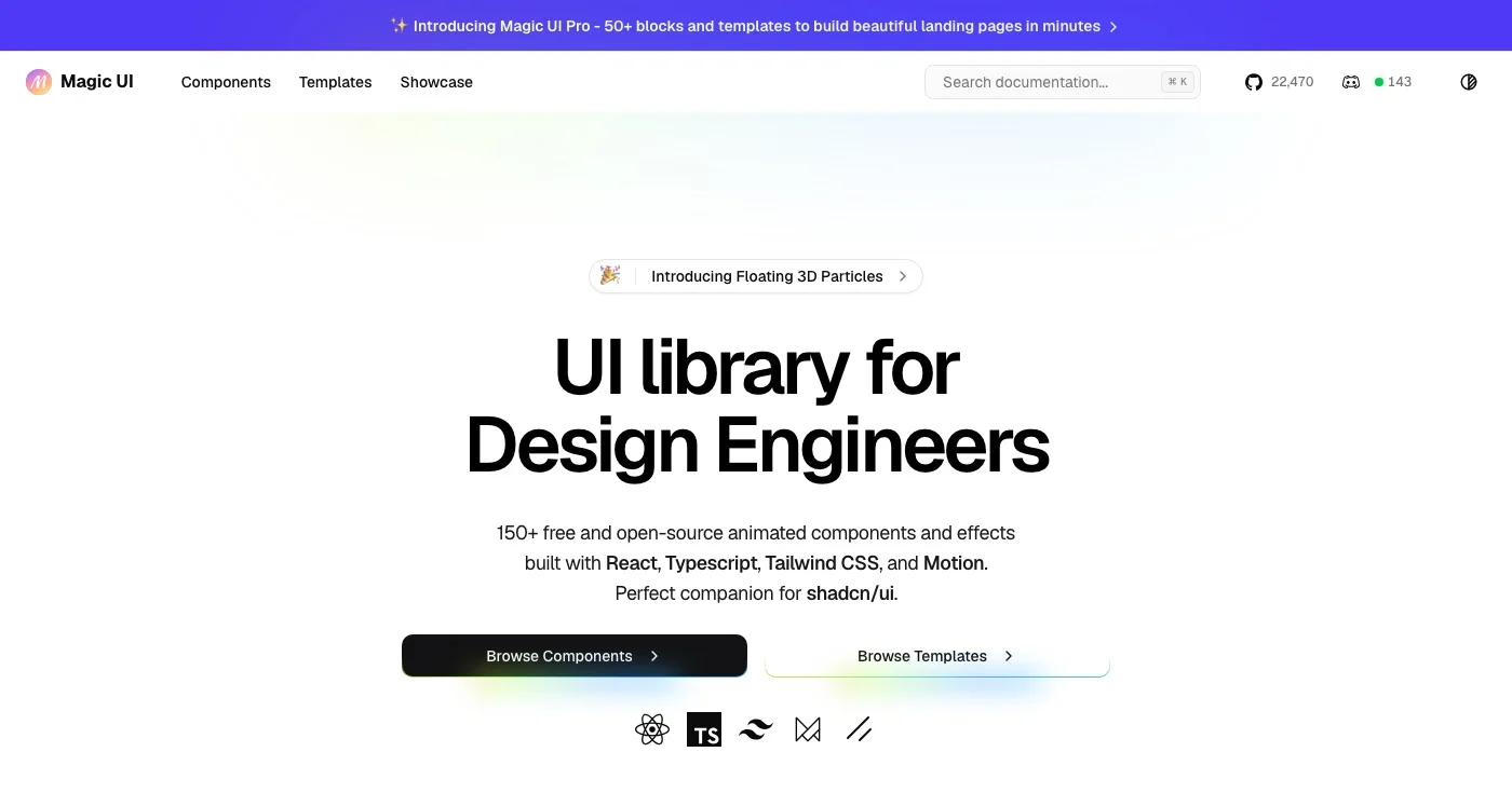Magic UI homepage