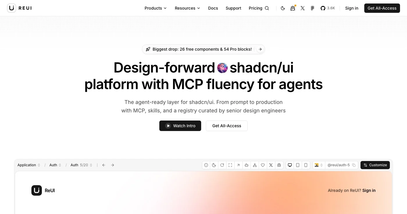 ReUI homepage