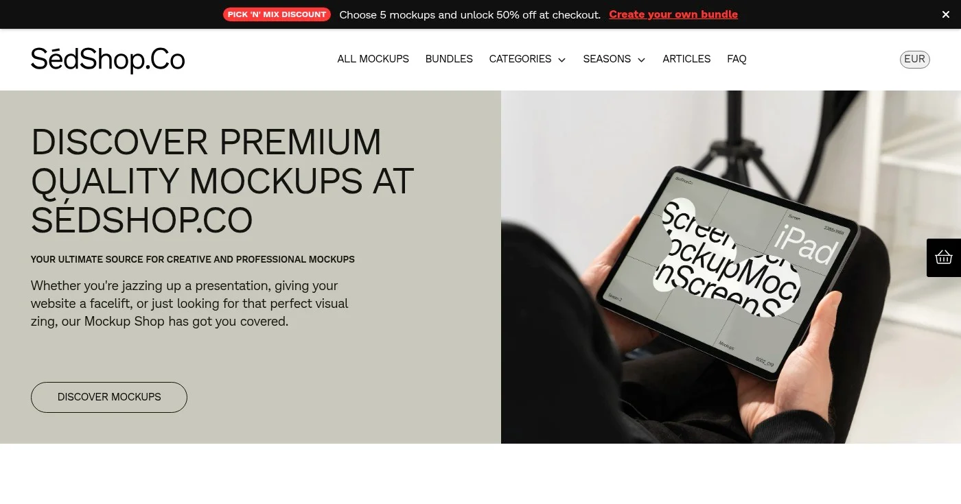 Sedshop homepage