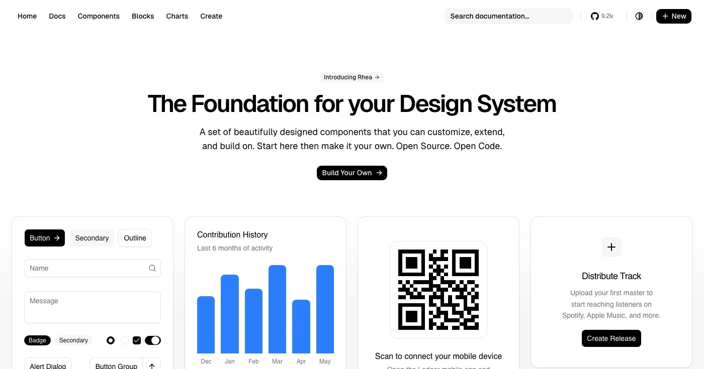 shadcn-svelte homepage