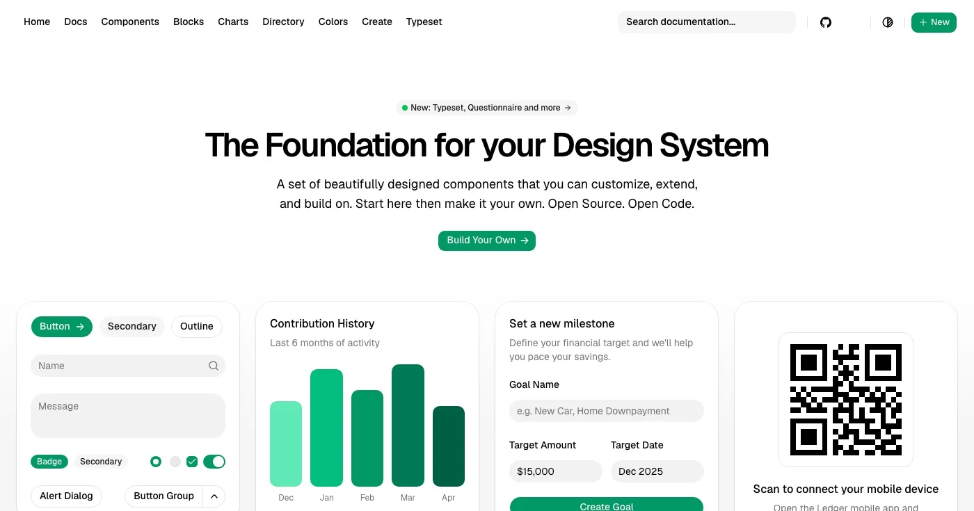 shadcn-vue homepage