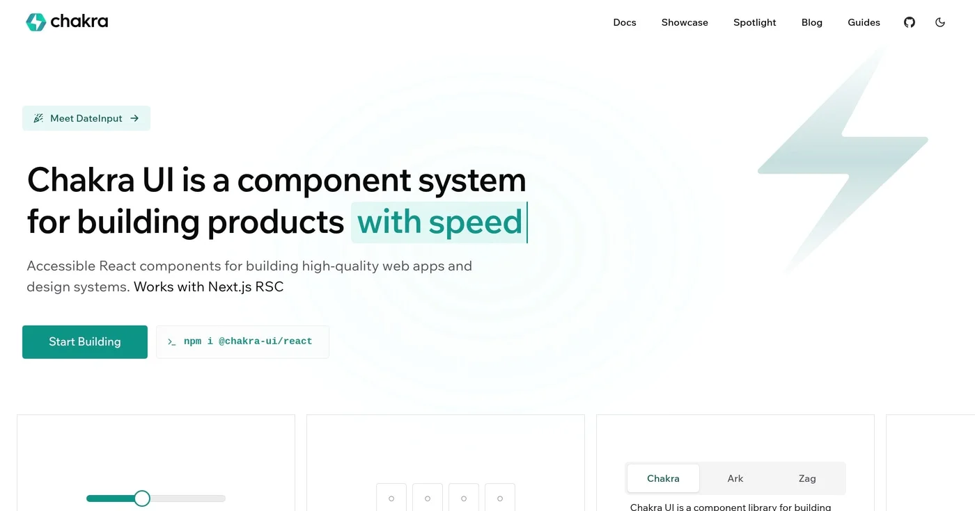 Chakra UI homepage