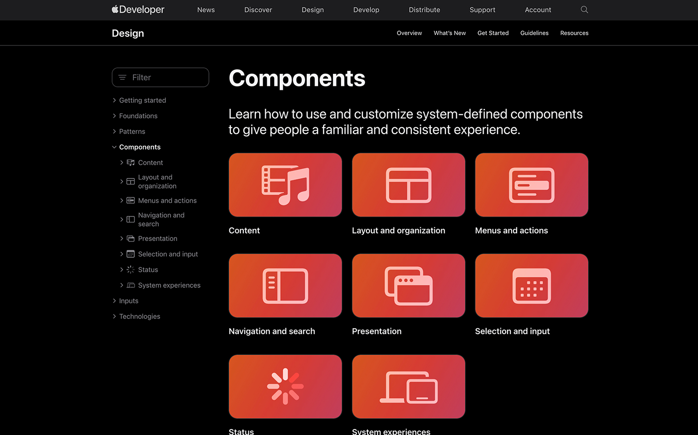 Apple Human Interface Guidelines (HIG): Components