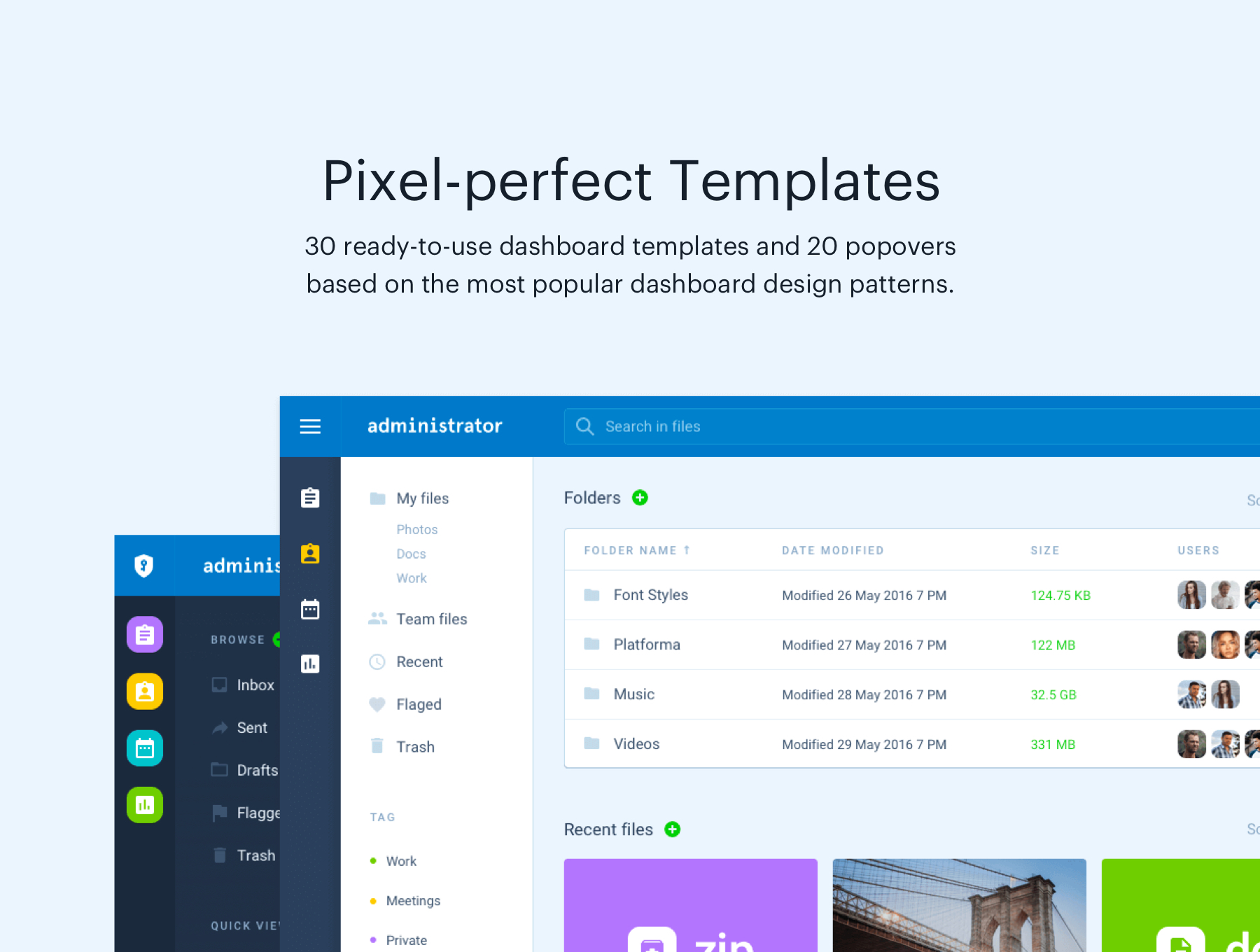 Administrator - Premium XD Dashboard UI Kit