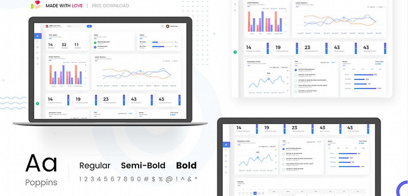 Free HR Stats Dashboard for XD
