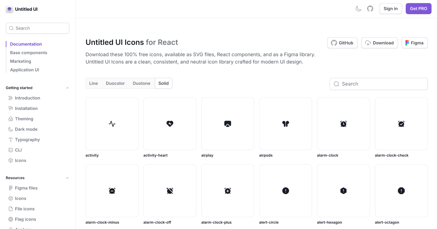 Untitled UI Icons for React